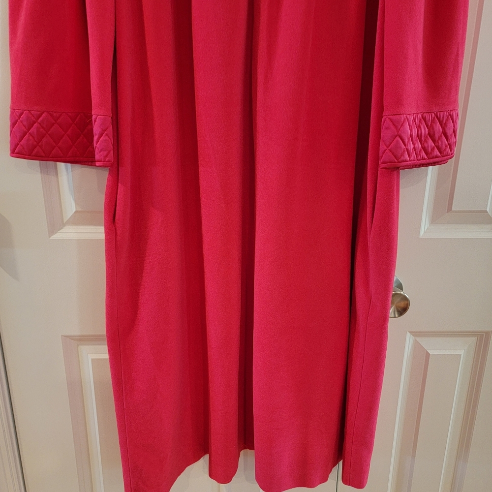 Vintage Vanity‎ Fair Housecoat Robe XL Pink Quilted Trim - Picture 2 of 9